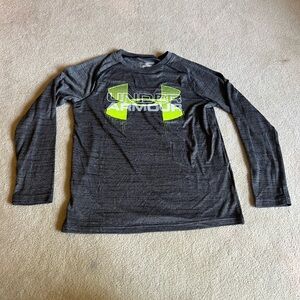 Under Armour Charcoal Long Sleeve with Neon Logo